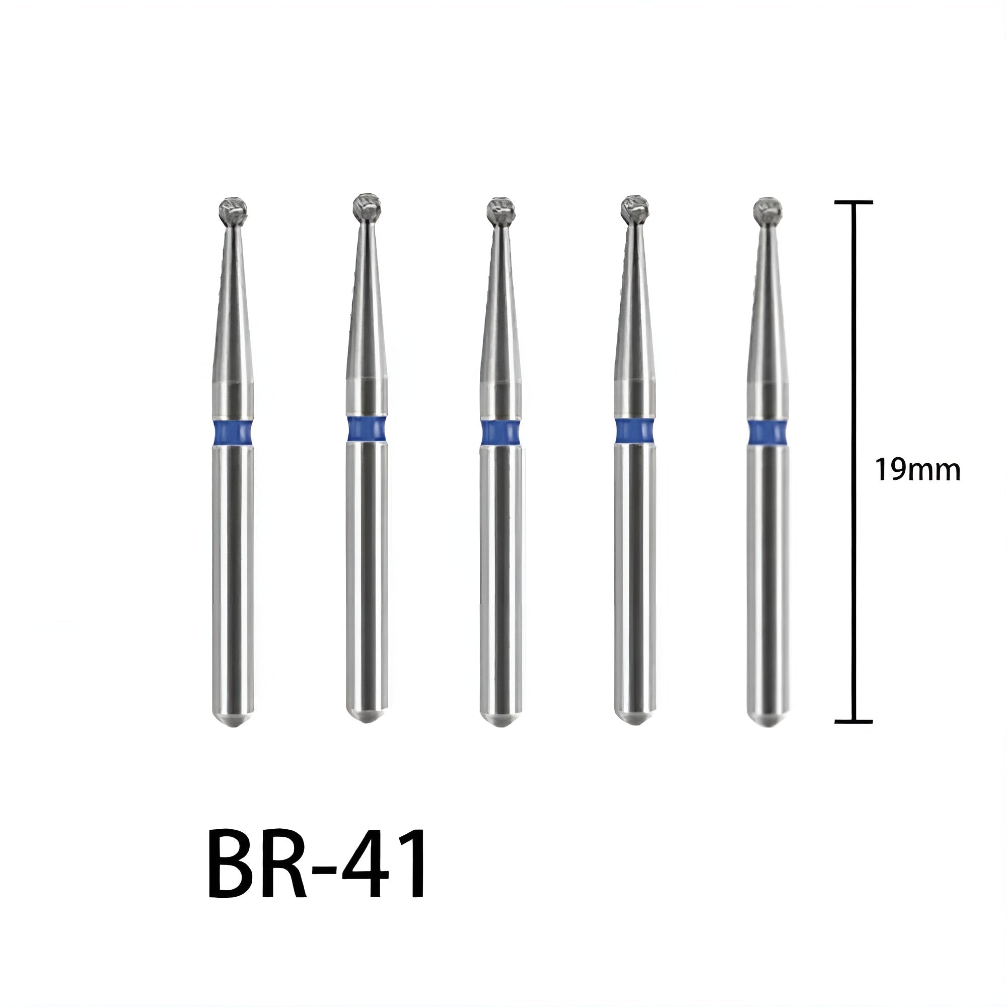 Round (Ball) Dental Diamond Burs, 10 pcs