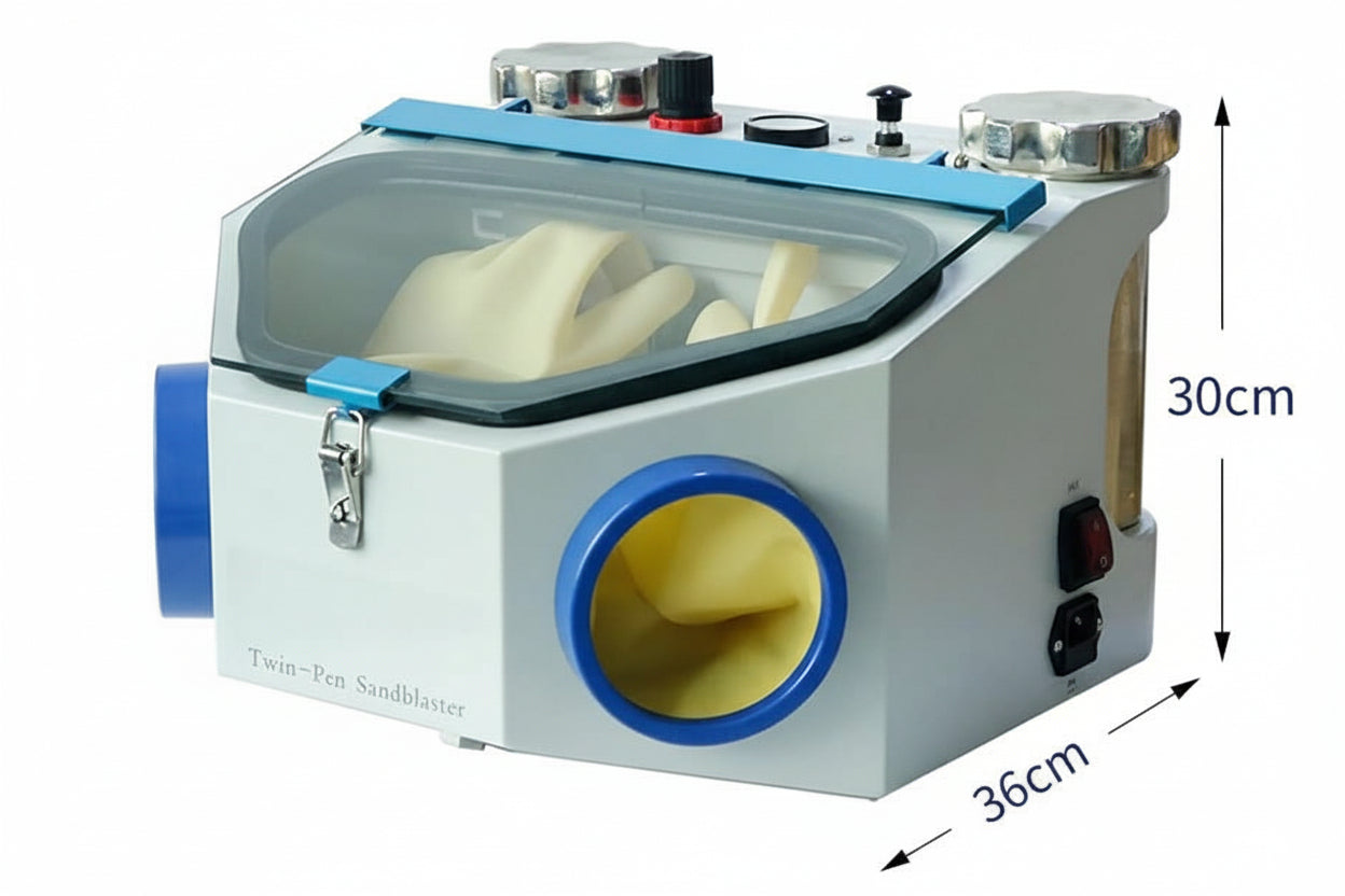 Twin-Pen Sandblaster Precision Surface Treatment System