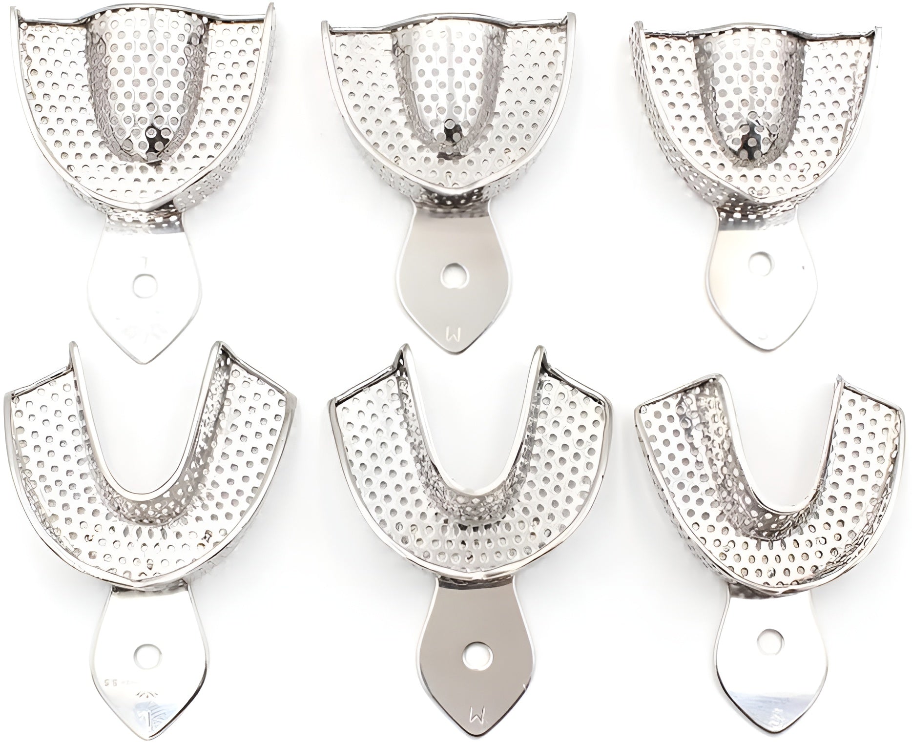 6-Piece Perforated Impression Tray Set