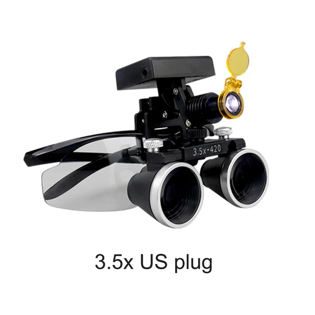 Dental Magnification Binocular Loupes with Wireless 5W Headlamp