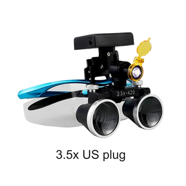 Dental Magnification Binocular Loupes with Wireless 5W Headlamp