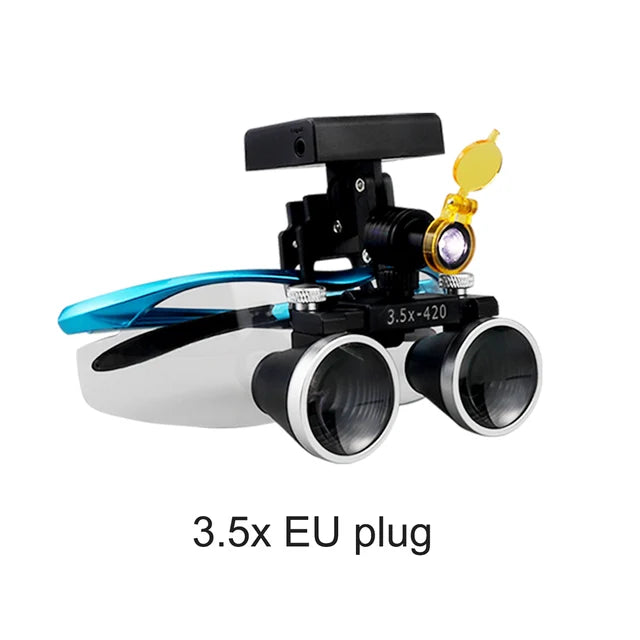 Dental Magnification Binocular Loupes with Wireless 5W Headlamp