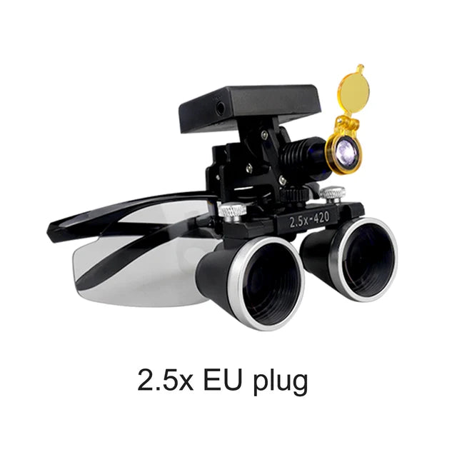 Dental Magnification Binocular Loupes with Wireless 5W Headlamp