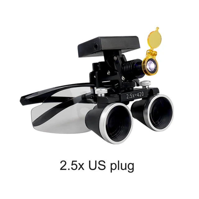 Dental Magnification Binocular Loupes with Wireless 5W Headlamp