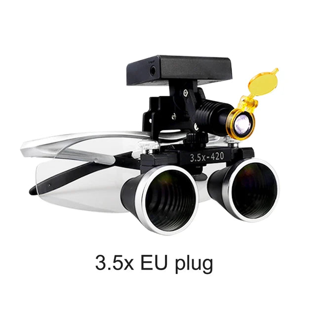 Dental Magnification Binocular Loupes with Wireless 5W Headlamp
