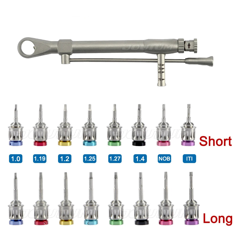 Dental Implant Torque Screw Driver Wrench Kit - Universal Prosthetic Restoration