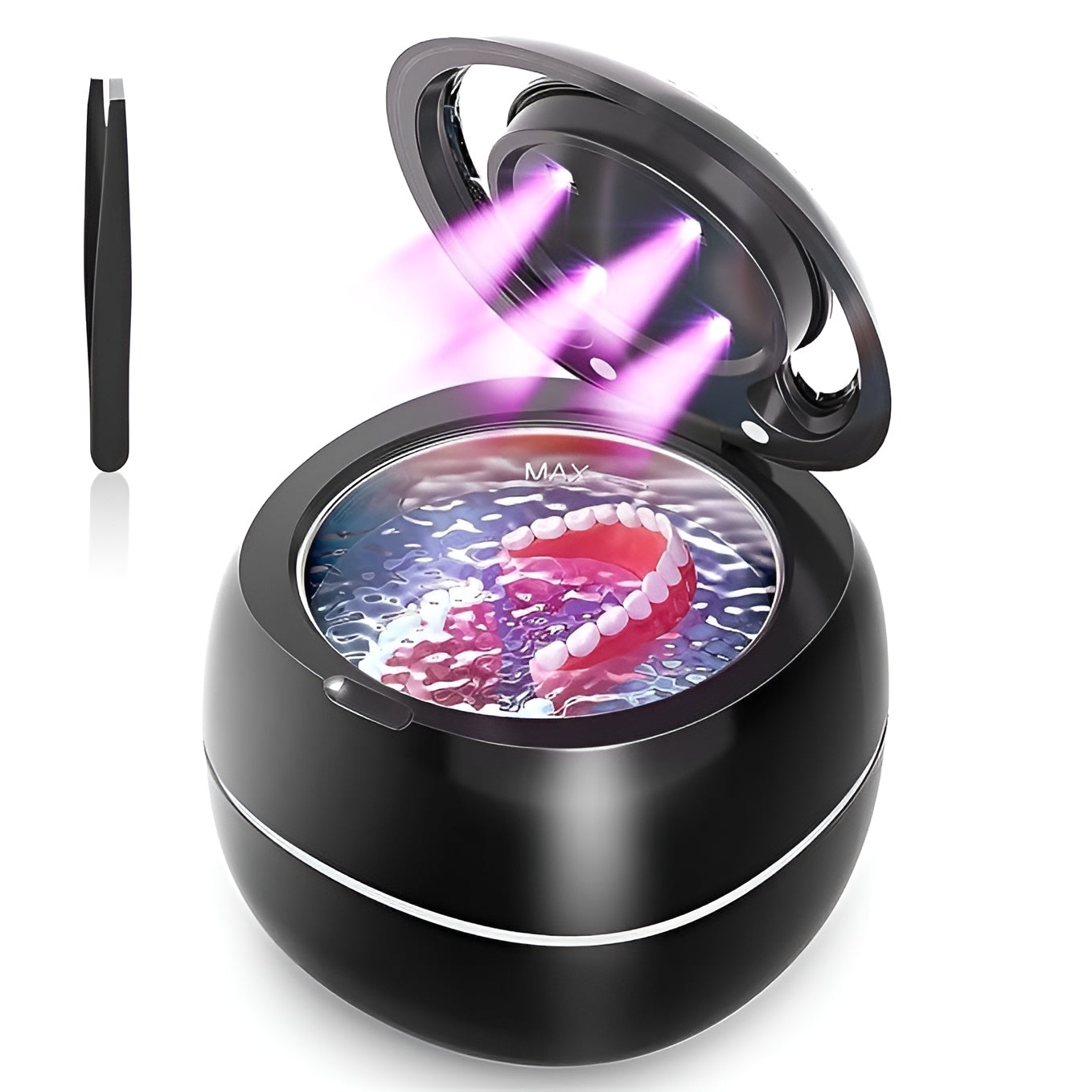 Ultrasonic Retainer & Denture Cleaner – UV Sterilization + High‑Frequency Deep Cleaning