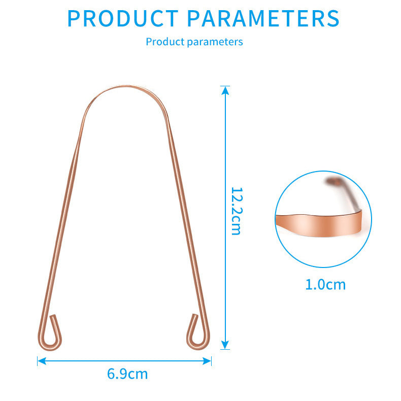 Premium U-Shaped Tongue Scrapers - Stainless Steel & Copper
