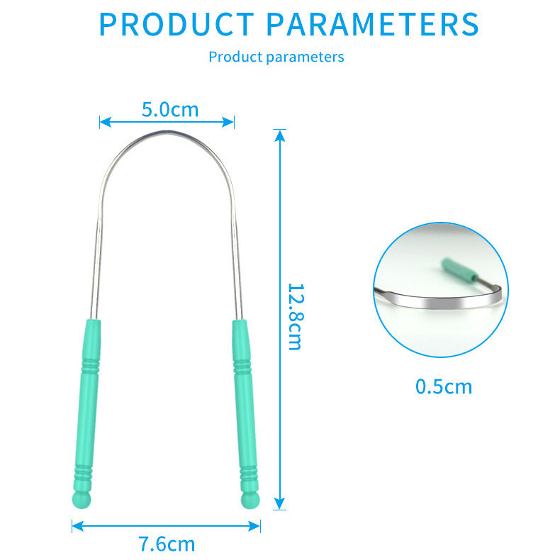 Premium U-Shaped Tongue Scrapers - Stainless Steel & Copper