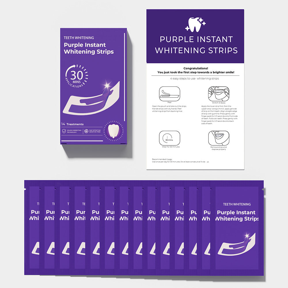 V34 Purple Whitening Strips(2pcs)