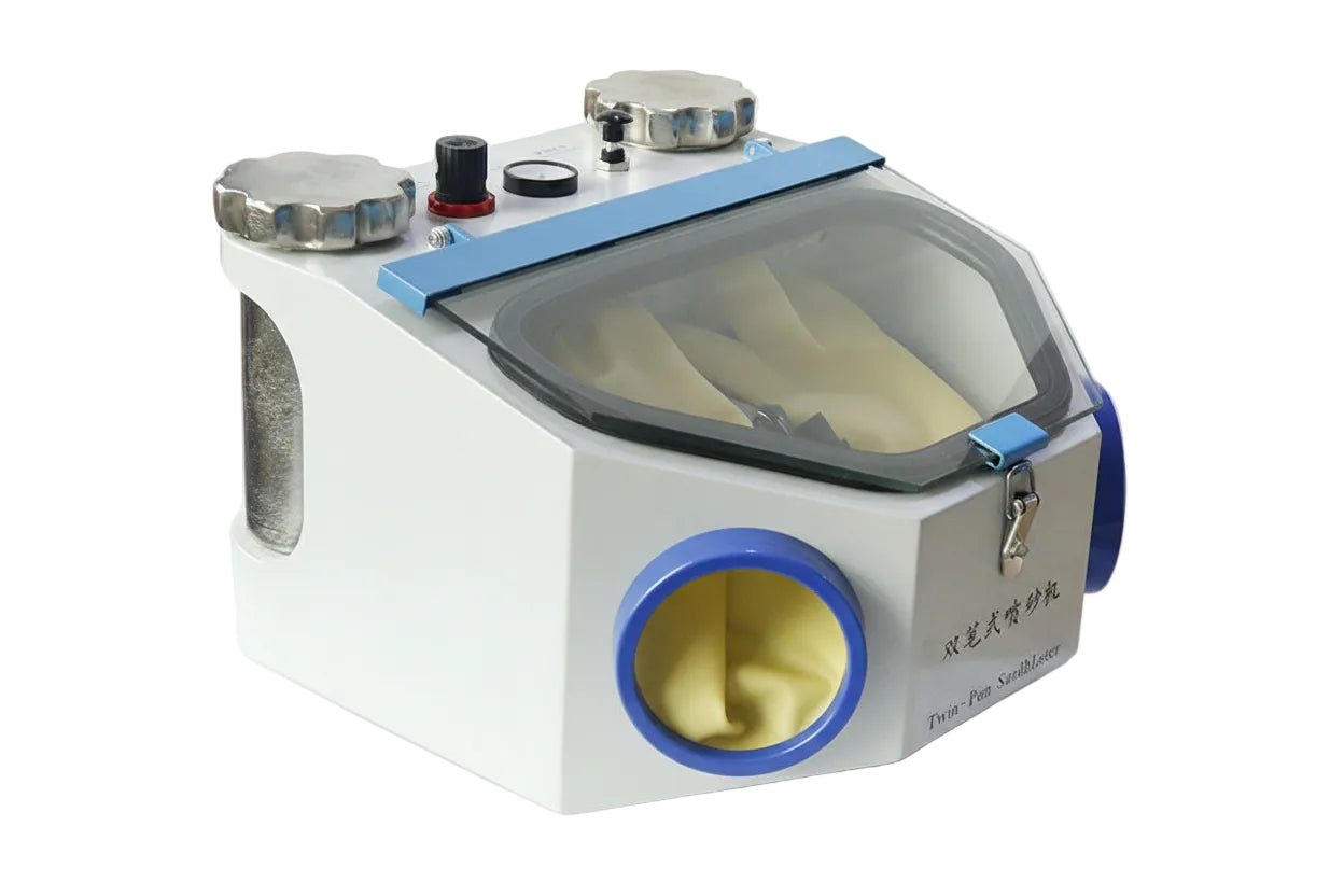Twin-Pen Sandblaster Precision Surface Treatment System