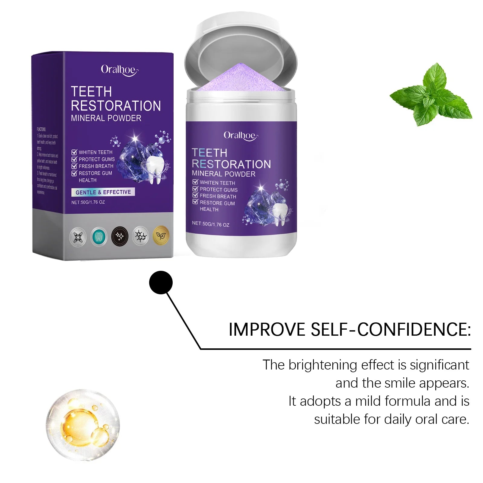 New Formula! Mineral Natural Powder 3D Whitening Effect