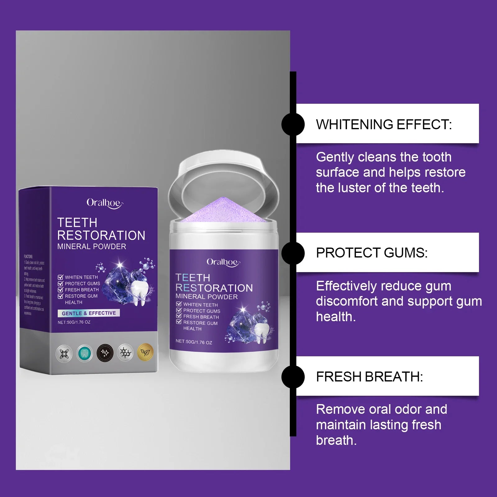 New Formula! Mineral Natural Powder 3D Whitening Effect