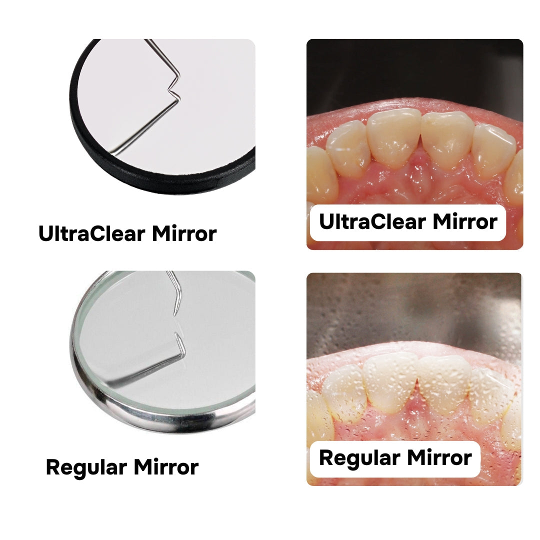 UltraClear Replacement Dental Mirrors Black Line 5-Pack (24 mm)