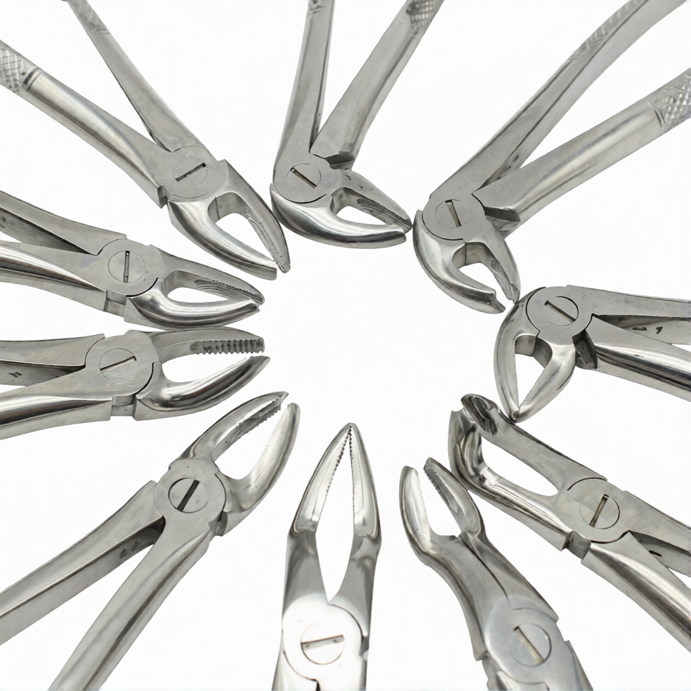 10-Piece Dental Extraction Forceps Kit