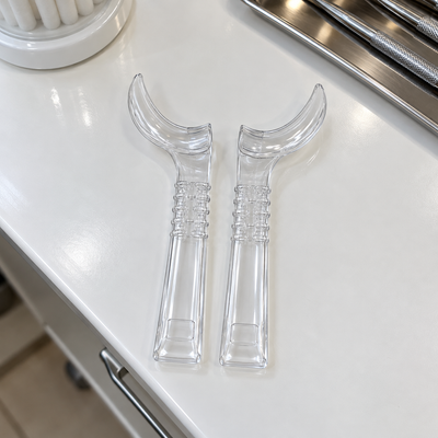 Half-Size Cheek Retractors for Dental Photography — Compact Lip Retractor Pair for Narrow Arches