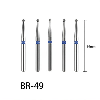 Round (Ball) Dental Diamond Burs, 10 pcs