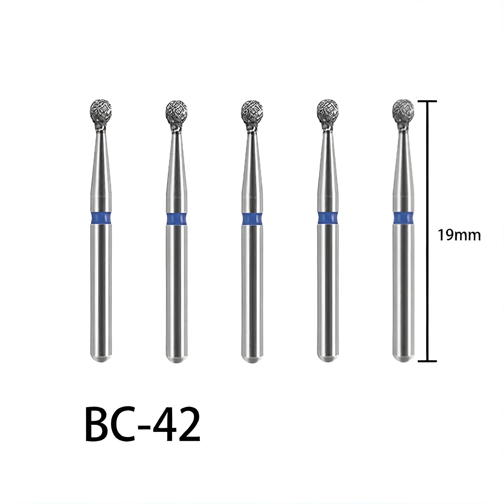 Round (Ball) Dental Diamond Burs, 10 pcs