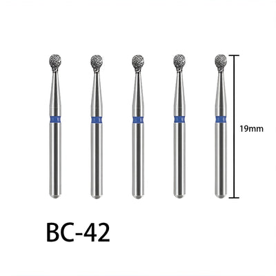 Round (Ball) Dental Diamond Burs, 10 pcs