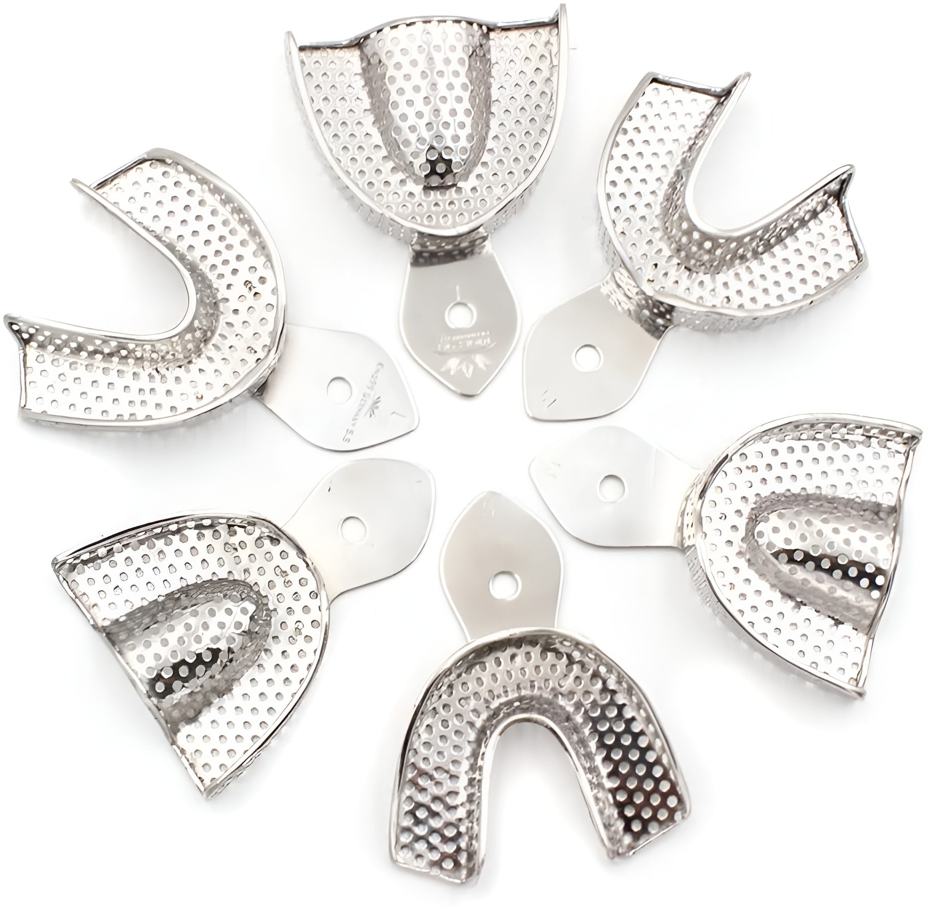 6-Piece Perforated Impression Tray Set