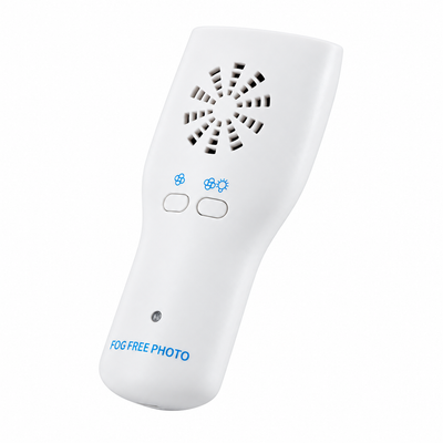 Anti-Fog Dental Photography Mirror with Electric Fan — Clears Fog in 5 Seconds, LED Light, 4 Interchangeable Mirrors