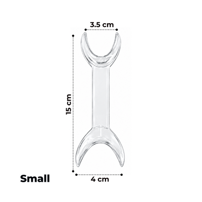 Double-Ended Cheek Retractors for Dental Photography, Pair — Clear T-Shape for Frontal and Buccal Views