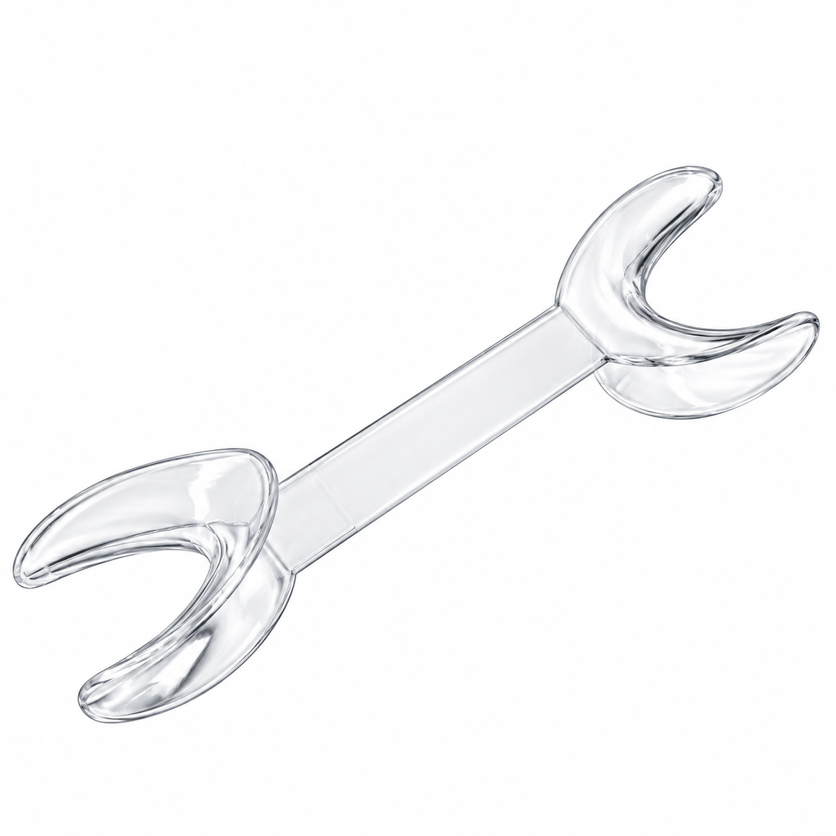 Double-Ended Cheek Retractors for Dental Photography, Pair — Clear T-Shape for Frontal and Buccal Views