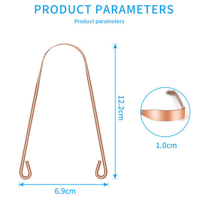 Premium U-Shaped Tongue Scrapers - Stainless Steel & Copper