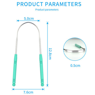 Premium U-Shaped Tongue Scrapers - Stainless Steel & Copper