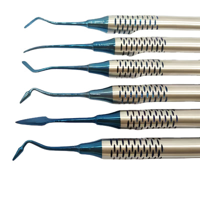 Composite Resin Filling Spatulas – 6-Piece Non-Stick Titanium Kit
