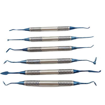 Composite Resin Filling Spatulas – 6-Piece Non-Stick Titanium Kit