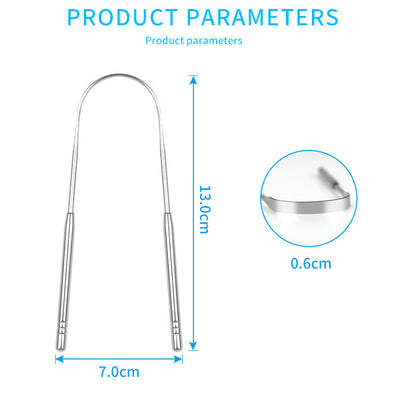 Premium U-Shaped Tongue Scrapers - Stainless Steel & Copper