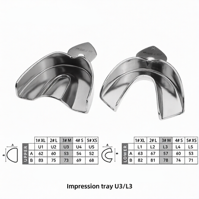 Stainless Steel Solid Impression Trays
