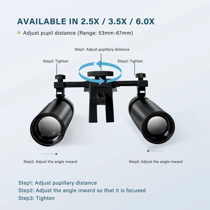 Premium Dental Binoculars 6X with LED