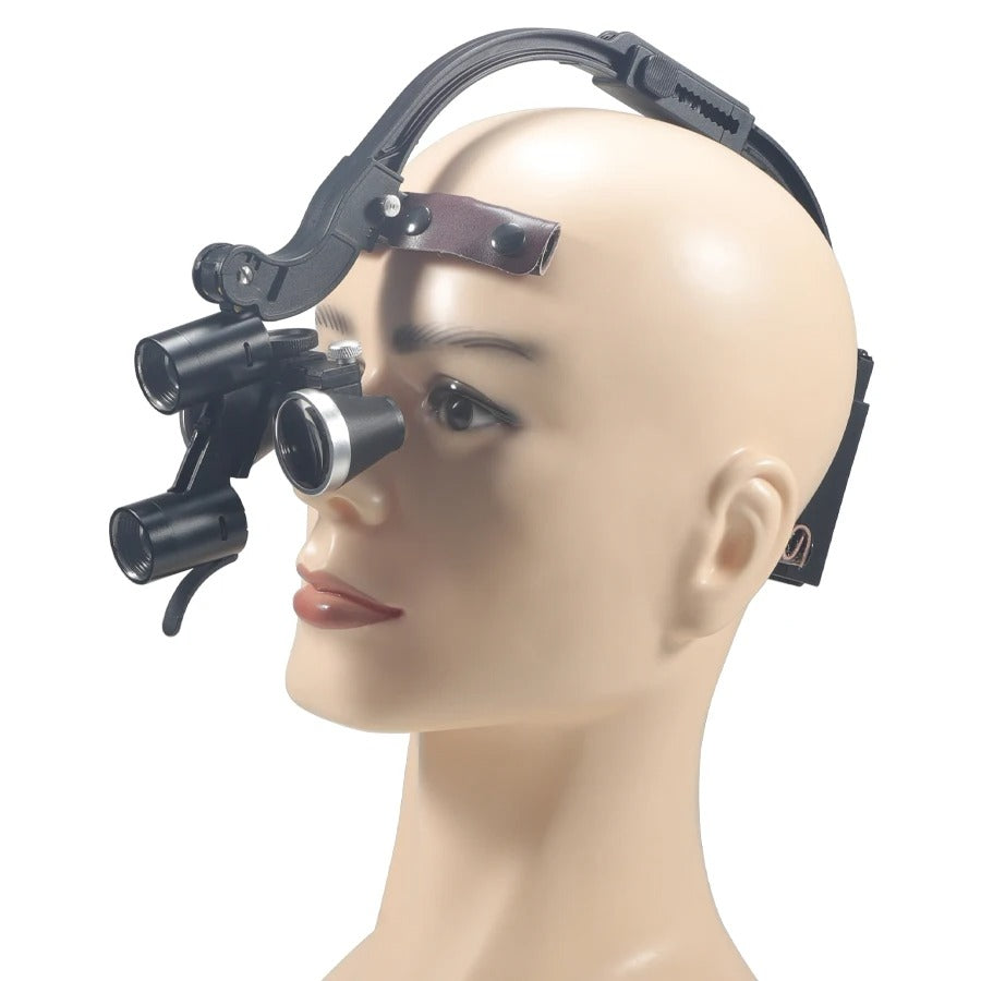 Ergonomic Dental Loupes with Interchangeable Magnification and LED Light