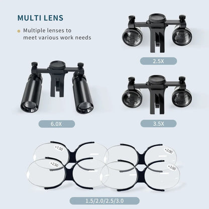 Premium Dental Binoculars 6X with LED