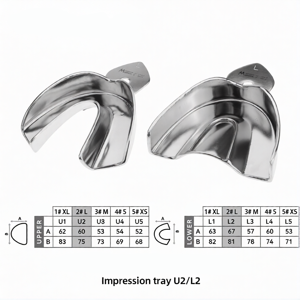 Stainless Steel Solid Impression Trays